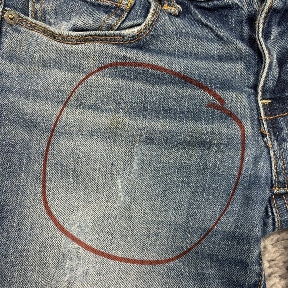 American Eagle Jeans Womens 6 Skinny Stretch Regular Wash Distressed Holes Denim - Picture 6 of 6